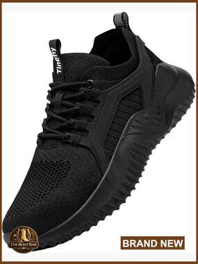 Women's Steel Toe Work Sneakers Lightweight Slip On Safety Shoes